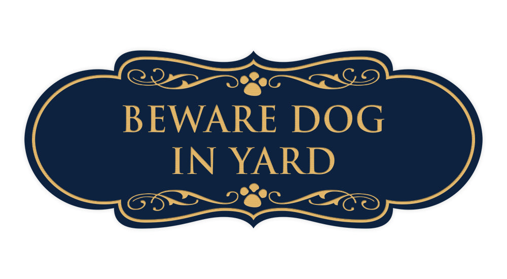 Designer Paws, Beware Dog in Yard Wall or Door Sign