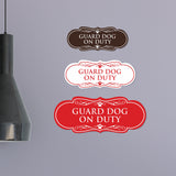Designer Paws, Guard Dog On Duty Wall or Door Sign