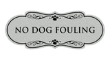 Designer Paws, No Dog Fouling Wall or Door Sign