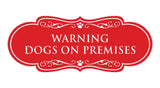 Designer Paws, Warning Dogs on Premises Wall or Door Sign