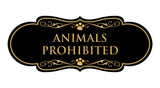 Designer Paws, Animals Prohibited Wall or Door Sign