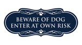 Designer Paws, Beware of Dog Enter at Own Risk Wall or Door Sign