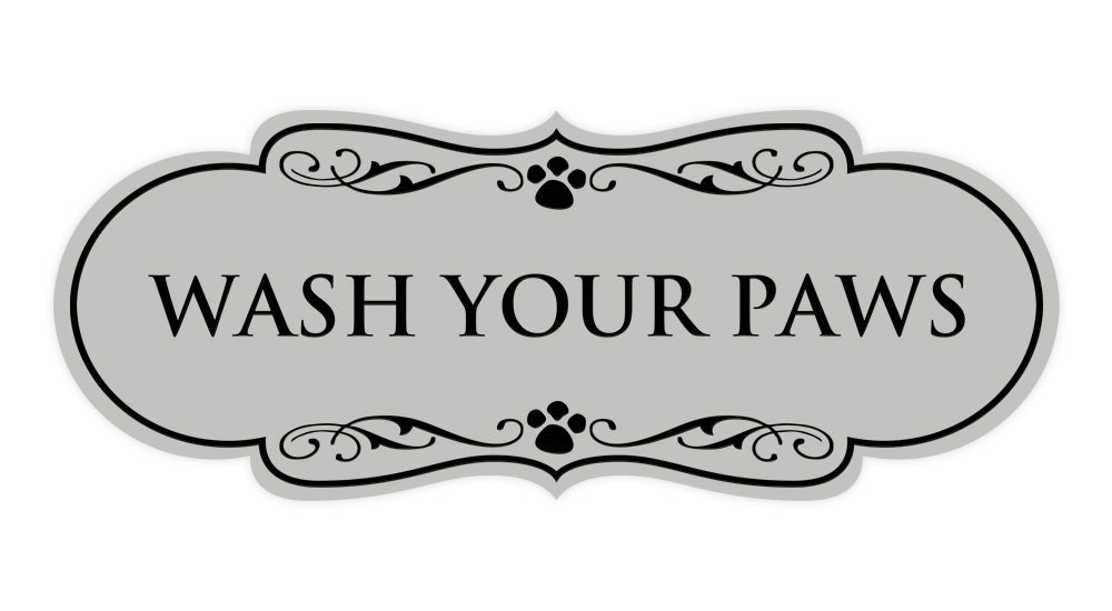 Designer Paws, Wash Your Paws Wall or Door Sign