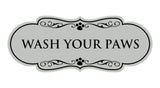 Designer Paws, Wash Your Paws Wall or Door Sign