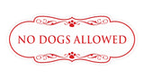 Designer Paws, No Dogs Allowed Wall or Door Sign