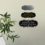 Designer Paws, Beware of Dog Enter at Own Risk Wall or Door Sign