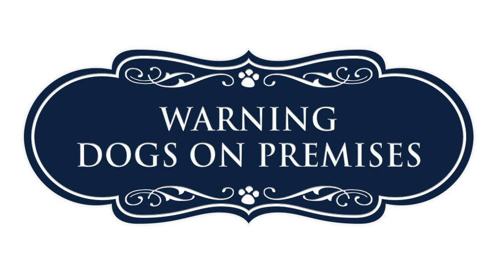Designer Paws, Warning Dogs on Premises Wall or Door Sign