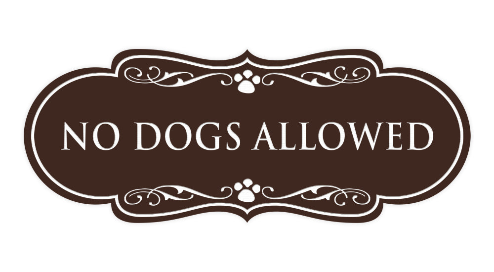Designer Paws, No Dogs Allowed Wall or Door Sign