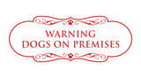 Designer Paws, Warning Dogs on Premises Wall or Door Sign