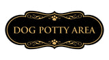 Designer Paws, Dog Potty Area Wall or Door Sign