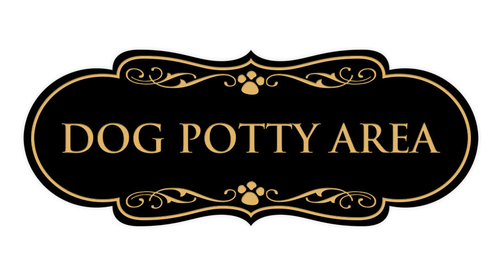 Designer Paws, Dog Potty Area Wall or Door Sign