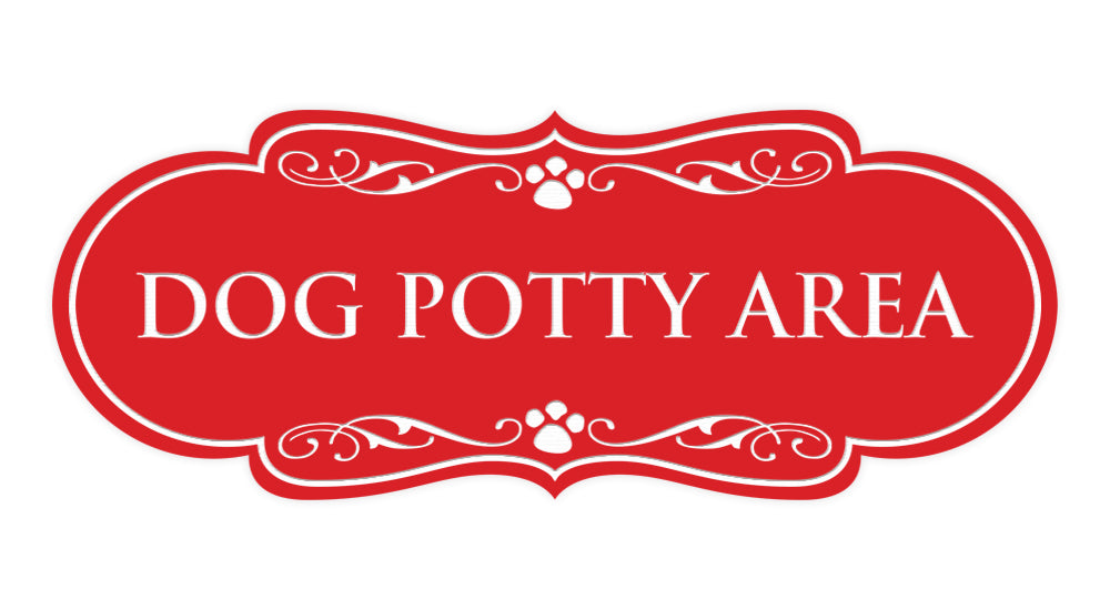 Designer Paws, Dog Potty Area Wall or Door Sign