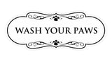 Designer Paws, Wash Your Paws Wall or Door Sign