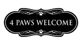 Designer Paws, 4 Paws Welcome Wall or Door Sign
