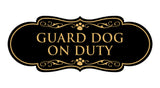 Designer Paws, Guard Dog On Duty Wall or Door Sign