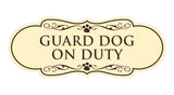 Designer Paws, Guard Dog On Duty Wall or Door Sign
