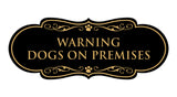 Designer Paws, Warning Dogs on Premises Wall or Door Sign