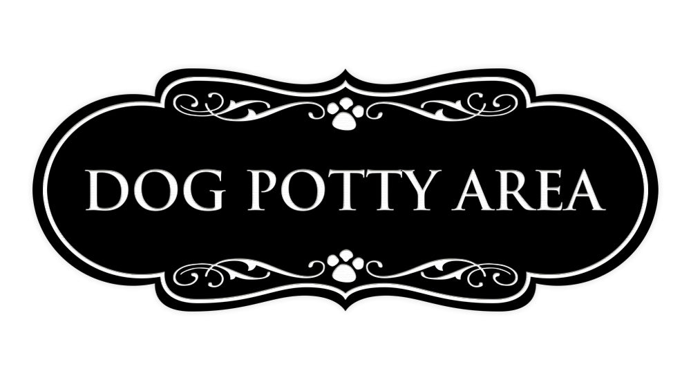 Designer Paws, Dog Potty Area Wall or Door Sign