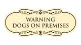 Designer Paws, Warning Dogs on Premises Wall or Door Sign