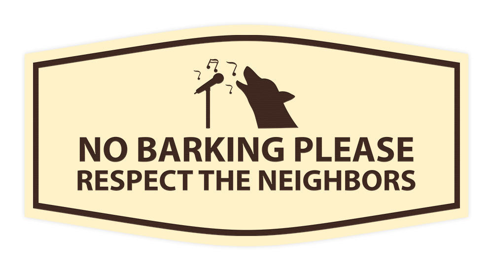 Motto Lita Fancy No Barking Please Respect The Neighbors Wall or Door Sign
