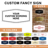Fancy Custom Personalizable Wall or Door Sign | Your Custom Message | Enter Your Text | Easy to Install