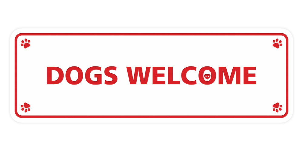 Motto Lita Standard Paws, Dogs Welcome Wall or Door Sign