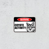 Classic Framed Paws Plus, Warning Coyote Activity Wall or Door Sign | Novelty Funny Warning Signs
