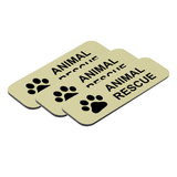 Animal Rescue 1 x 3" Name Tag/Badge, (3 Pack)