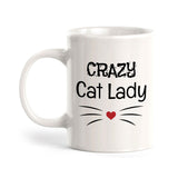 Crazy Cat Lady 11oz Plastic or Ceramic Coffee Mug | Homely Coffee Cups