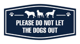 Motto Lita Fancy Paws, Please Do Not Let the Dogs Out Wall or Door Sign