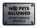 Motto Lita Classic Framed Paws, No Pets Allowed Except Service Animals Wall or Door Sign