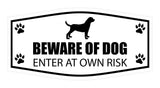 Motto Lita Fancy Paws, Beware of Dog Enter at Own Risk Wall or Door Sign