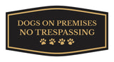 Motto Lita Fancy Paws, Dogs On Premises No Trespassing Wall or Door Sign