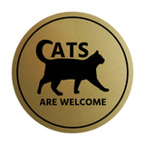 Motto Lita Circle Cats Are Welcome Wall or Door Sign