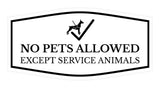 Motto Lita Fancy Paws, No Pets Allowed Except Service Animals Wall or Door Sign