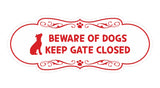 Motto Lita Designer Paws, Beware of Dogs Keep Gate Closed Wall or Door Sign