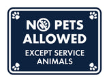 Motto Lita Classic Framed Paws, No Pets Allowed Except Service Animals Wall or Door Sign