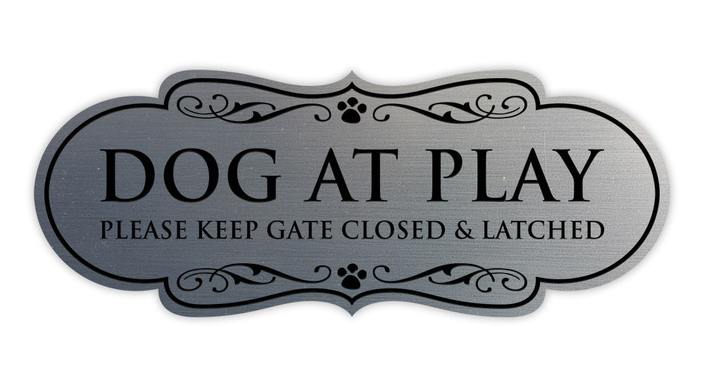 Label. Keep Latched Motto Lita Designer Paws, Dog At Play Please Keep Gate Closed and Latc ...