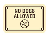 Classic Framed Diamond, No Dogs Allowed Wall or Door Sign