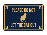 Classic Framed Paws, Please Do Not Let the Cat Out Wall or Door Sign