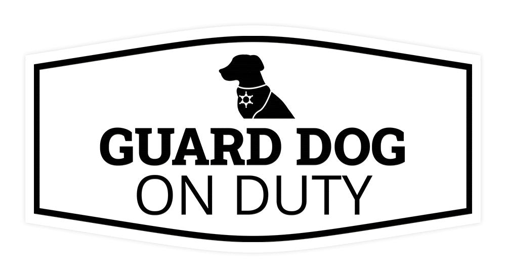 Motto Lita Fancy Paws, Guard Dog On Duty Wall or Door Sign