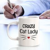 Crazy Cat Lady 11oz Plastic or Ceramic Coffee Mug | Homely Coffee Cups