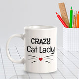 Crazy Cat Lady 11oz Plastic or Ceramic Coffee Mug | Homely Coffee Cups