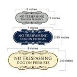 Motto Lita Designer Paws, No Trespassing Dog on Premises Wall or Door Sign