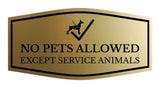 Motto Lita Fancy Paws, No Pets Allowed Except Service Animals Wall or Door Sign