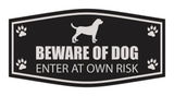Motto Lita Fancy Paws, Beware of Dog Enter at Own Risk Wall or Door Sign