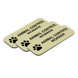 Animal Control Worker 1 x 3" Name Tag/Badge, (3 Pack)