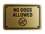 Classic Framed Diamond, No Dogs Allowed Wall or Door Sign