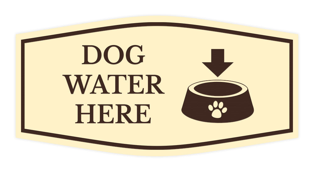 Motto Lita Fancy Paws, Dog Water Here Sign Wall or Door Sign