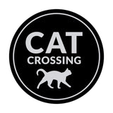 Motto Lita Circle Cat Crossing Wall or Door Sign